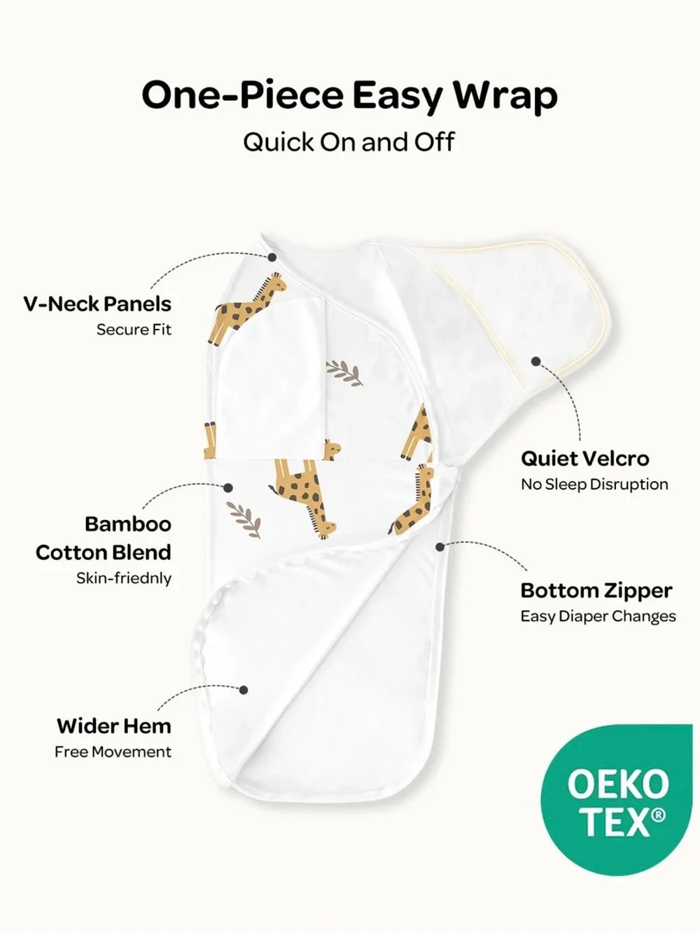 Momcozy Easy Swaddle Wrap for 0-3 months
